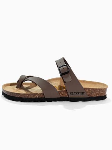 BACKSUN Zehentrenner "Barcelone" in Braun