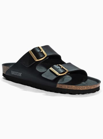 BACKSUN Pantoletten "Bali" in Schwarz