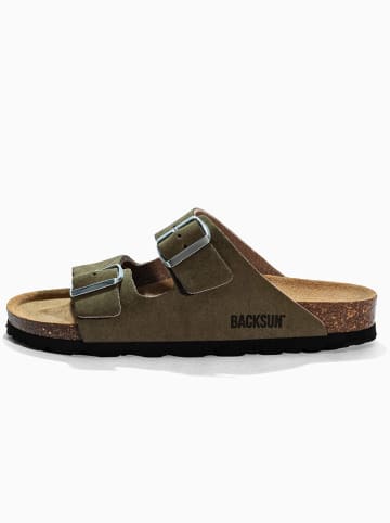 BACKSUN Klapki "Bali" w kolorze brązowym