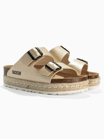BACKSUN Pantoletten "Gwana" in Gold