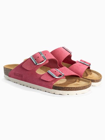 BACKSUN Leren slippers "Bali" roze