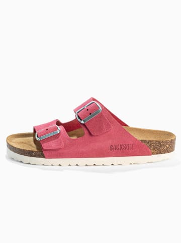 BACKSUN Leren slippers "Bali" roze