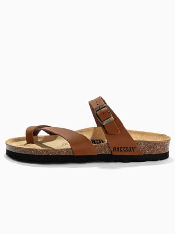 BACKSUN Slippers "Annie" lichtbruin