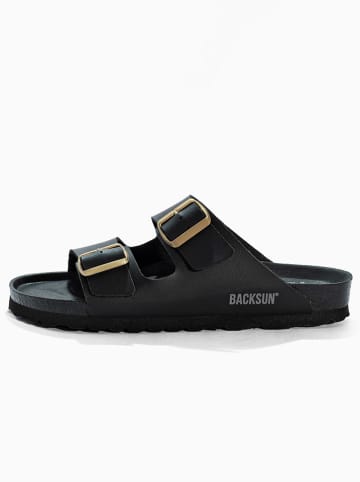 BACKSUN Pantoletten "Bali" in Schwarz