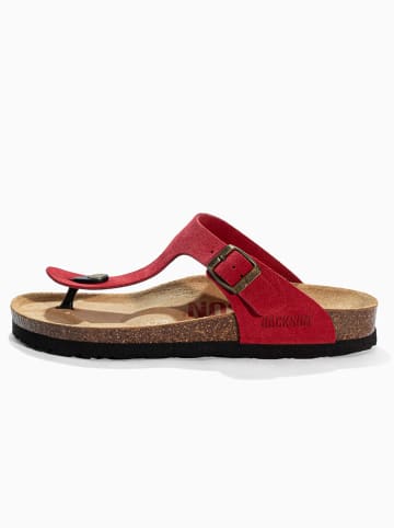 BACKSUN Leren teenslippers "Singapore" rood