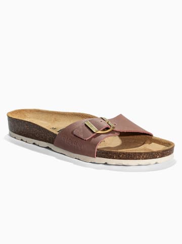 BACKSUN Leren slippers "Paris" oudroze