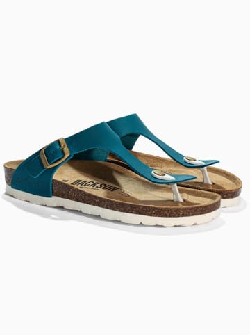 BACKSUN Leder-Zehentrenner "Singapore" in Blau