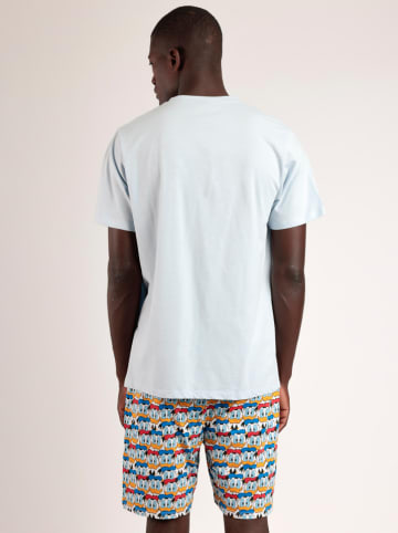admas Pyjama in Weiß/ Bunt