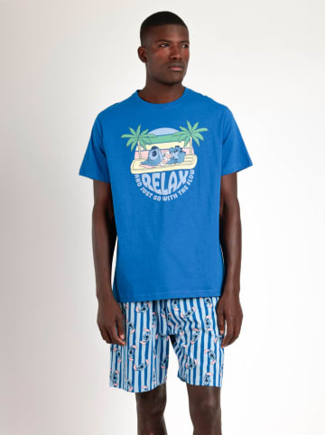 admas Pyjama in Blau