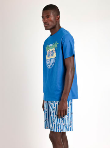 admas Pyjama in Blau