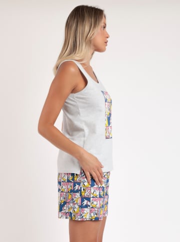 admas Pyjama wit/meerkleurig