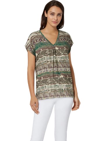 WITT WEIDEN Blouse groen/lichtbruin/crème