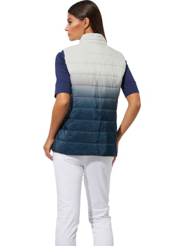 WITT WEIDEN Doorgestikte bodywarmer wit/donkerblauw