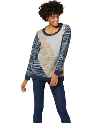 WITT WEIDEN Sweatshirt in Dunkelblau/ Beige