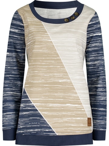 WITT WEIDEN Sweatshirt in Dunkelblau/ Beige