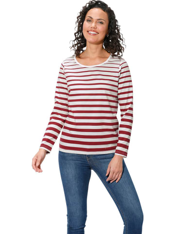 WITT WEIDEN Longsleeve in Weiß/ Rot