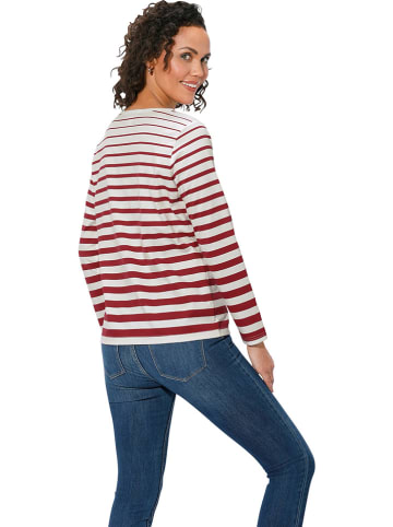 WITT WEIDEN Longsleeve in Weiß/ Rot