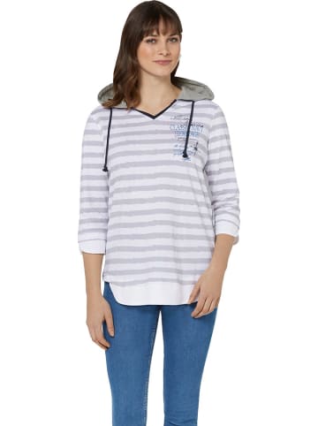WITT WEIDEN Longsleeve in Weiß/ Grau