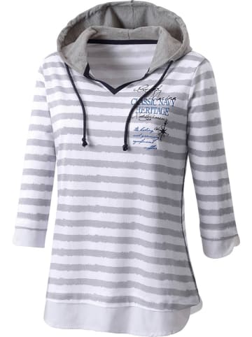 WITT WEIDEN Longsleeve in Weiß/ Grau