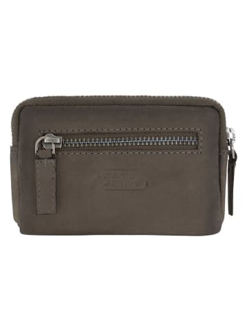 Camel Active Skórzane etui "Dallas" w kolorze szarym na klucze  - 11 x 7,5 x 2,5 cm