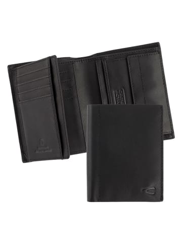Camel Active Leren portemonnee "Niagara" zwart - (B)10 x (H)12,5 x (D)2 cm