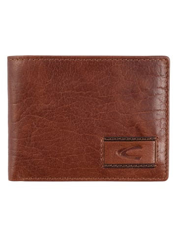 Camel Active Leder-Geldbörse "Panama" in Cognac - (B)11 x (H)8,5 x (T)1,5 cm