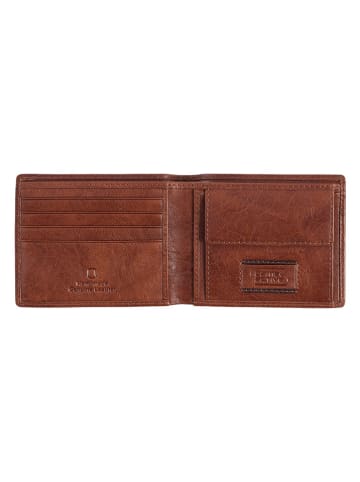 Camel Active Leder-Geldbörse "Panama" in Cognac - (B)11 x (H)8,5 x (T)1,5 cm