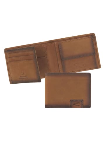 Camel Active Leder-Geldbörse "Dallas" in Cognac - (B)11 x (H)8,7 x (T)1,5 cm
