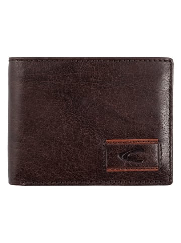 Camel Active Leder-Geldbörse "Panama" in Dunkelbraun - (B)11 x (H)8,5 x (T)1,5 cm