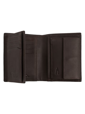 Camel Active Leren portemonnee "Thai" donkerbruin - (B)9,5 x (H)12,5 x (D)2 cm