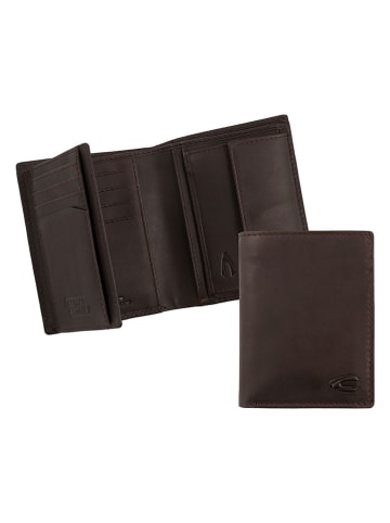 Camel Active Leren portemonnee "Thai" donkerbruin - (B)9,5 x (H)12,5 x (D)2 cm
