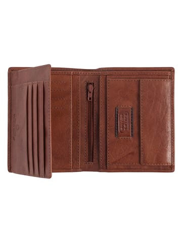 Camel Active Skórzany portfel "Panama" w kolorze jasnobrązowym - 10 x 12,5 x 2 cm
