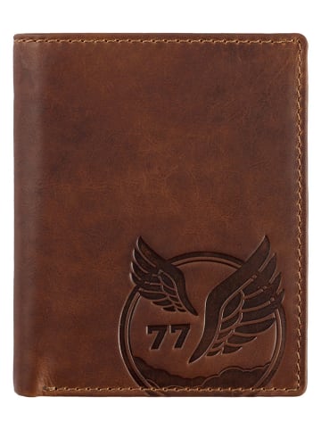 Camel Active Leder-Geldbörse "Nepal" in Dunkelbraun - (B)10 x (H)12,5 x (T)2 cm