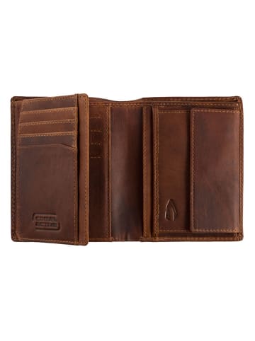 Camel Active Leder-Geldbörse "Nepal" in Dunkelbraun - (B)10 x (H)12,5 x (T)2 cm