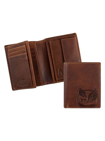 Camel Active Leder-Geldbörse "Nepal" in Dunkelbraun - (B)10 x (H)12,5 x (T)2 cm