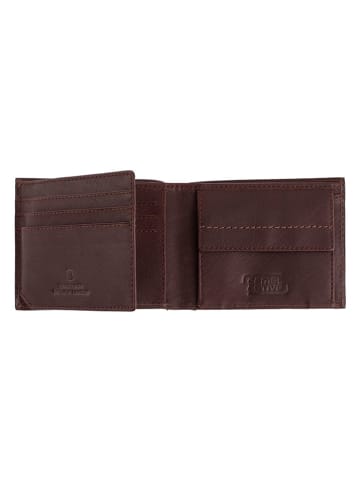 Camel Active Leren portemonnee "Niagara" donkerbruin - (B)11 x (H)8,5 x (D)2 cm