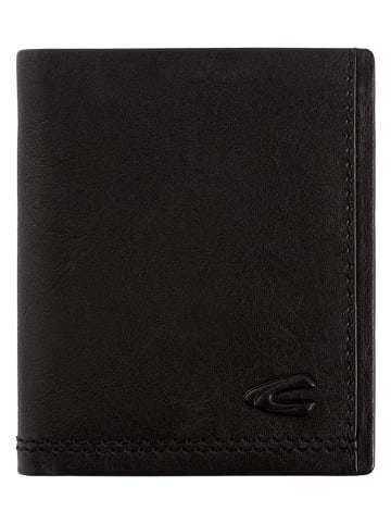 Camel Active Skórzany portfel "Osaka" w kolorze czarnym - 9,5 x 11 x 2 cm