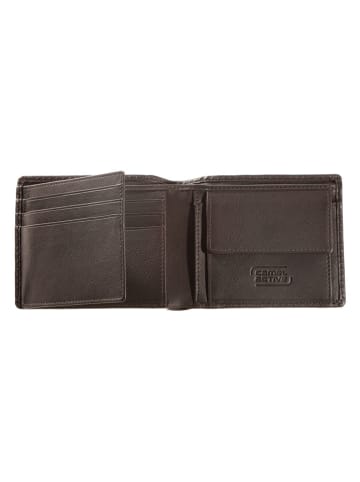 Camel Active Leder-Geldbörse "Cordoba" in Dunkelbraun - (B)10,5 x (H)8,5 x (T)2 cm