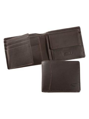 Camel Active Leder-Geldbörse "Cordoba" in Dunkelbraun - (B)10,5 x (H)8,5 x (T)2 cm