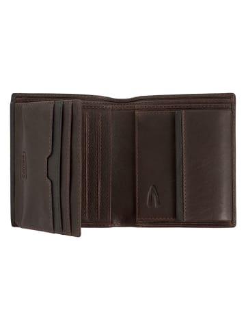 Camel Active Leren portemonnee "Osaka" donkerbruin - (B)9,5 x (H)11 x (D)2 cm