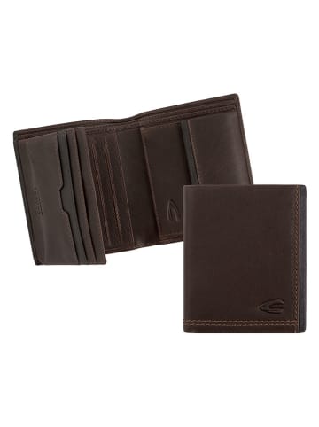 Camel Active Leren portemonnee "Osaka" donkerbruin - (B)9,5 x (H)11 x (D)2 cm
