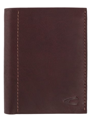 Camel Active Leder-Geldbörse "Niagara" in Dunkelbraun - (B)10 x (H)12,5 x (T)2 cm