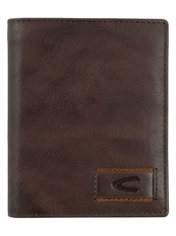 Camel Active Skórzany portfel "Panama" w kolorze ciemnobrązowym - 10 x 12,5 x 2 cm