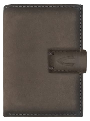 Camel Active Leder-Kartenetui "Dallas" in Grau - (B)7 x (H)10 x (T)1,5 cm