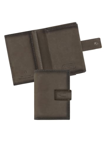 Camel Active Leder-Kartenetui "Dallas" in Grau - (B)7 x (H)10 x (T)1,5 cm
