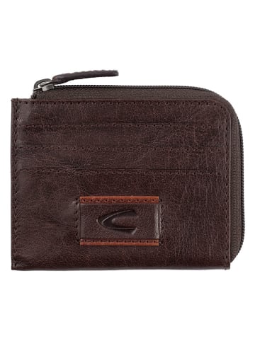 Camel Active Leder-Kartenetui "Panama" in Dunkelbraun - (B)10 x (H)7,5 x (T)1 cm