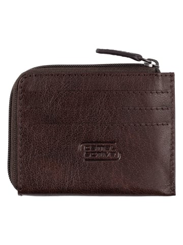 Camel Active Leder-Kartenetui "Panama" in Dunkelbraun - (B)10 x (H)7,5 x (T)1 cm