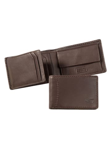 Camel Active Leder-Geldbörse "Cordoba" in Dunkelbraun - (B)11,5 x (H)8,5 x (T)2 cm