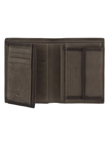 Camel Active Leren portemonnee "Dallas" grijs - (B)12,5 x (H)10 x (D)1,5 cm