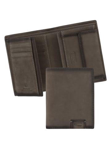 Camel Active Leren portemonnee "Dallas" grijs - (B)12,5 x (H)10 x (D)1,5 cm